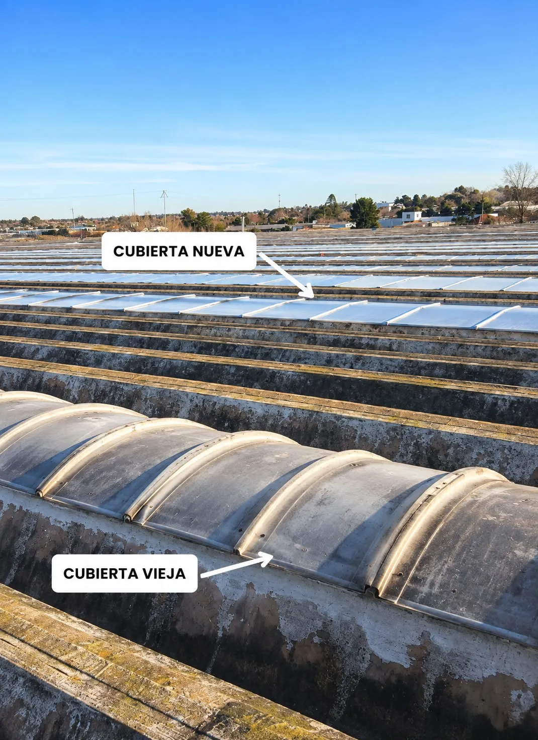 Reemplazo de luceras en planta en funcionamiento, Arcor Pacheco — MCM3 SRL (foto 9)
